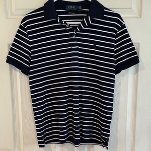 Polo Ralph Lauren Size SP Navy and White Striped Polo Shirt